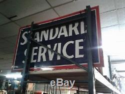 Vintage Standard Service Double Sided Porcelain Sign
