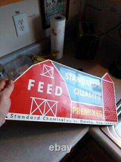 Vintage Standard's Quality Feed Sign Omaha Nebraska Nice rare advertising
