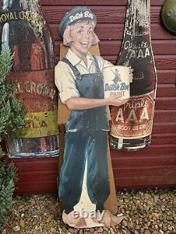 Vintage Standing Dutch Boy Paint Cardboard Sign-store Floor Display- 60 X 20