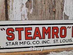 Vintage Steamro Porcelain Sign Red Hots Sausage Snack Food Processed Meat Hotdog