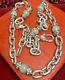 Vintage Sterling Silver Jade Jadeite Designer Signed Judith Ripka Necklace Chain