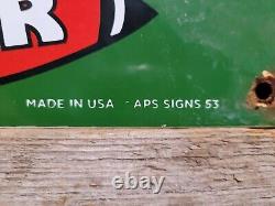 Vintage Stinker Porcelain Sign 1953 Idaho Gas For Less Skunk Gasoline Station