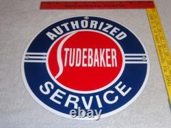 Vintage Studebaker Authorized Service 11 3/4 Porcelain Car Truck Gas Oil Sign