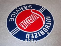 Vintage Studebaker Authorized Service 11 3/4 Porcelain Car Truck Gas Oil Sign