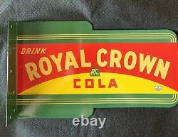 Vintage Style 1931 Rc Cola Flange Sign Porcelain Advertising 14.25 X 8.5 Inch