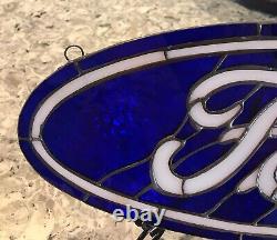 Vintage Style Ford Stained Glass Beautifully Hand Crafted Sign 15.5 X 6.25 Inch