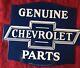 Vintage Style Genuine Chevrolet Parts Double Sided Porcelain Sign 24 X 18 Inch