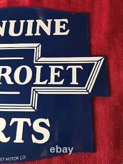 Vintage Style Genuine Chevrolet Parts Double Sided Porcelain Sign 24 X 18 Inch