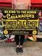 Vintage Style Metal Rafter Sign 2 Sided Horse Cure Not Porcelain 34x24 Made Usa
