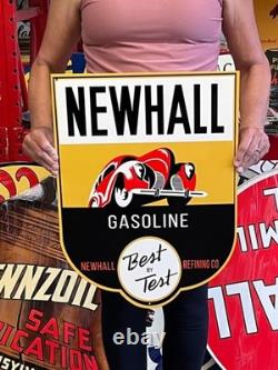 Vintage Style Metal Sign Newhall Gasoline NOT Porcelain 22x16 Made in USA