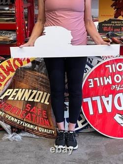 Vintage Style Metal Sign Red Indian Oil NOT Porcelain 34x10 Made in USA