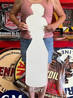 Vintage Style Metal Sign Whistle Soda Bottle Elf NOT Porcelain 36x10 Made USA