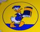 Vintage Sunoco Gasoline? & Donald Duck Walt Disney 12 Porcelain Metal Oil Sign