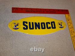 Vintage Sunoco Gasoline? & Donald Duck Walt Disney 12 Porcelain Metal Oil Sign
