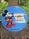 Vintage Sunoco Gasoline Porcelain Sign Walt Disney Mickey Mouse Gas Pump Sign