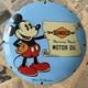 Vintage Sunoco Motor Oil Walt Disney 12 Inch Convex Porcelain Enamel Sign