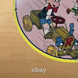 Vintage Sunoco Porcelain Sign Gasoline Motor Oil Service Station Pump Plate