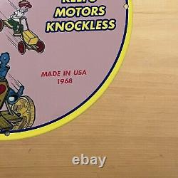 Vintage Sunoco Porcelain Sign Gasoline Motor Oil Service Station Pump Plate