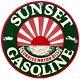 Vintage Sunset Gasoline Porcelain Sign Service Gas Station Sunrise Motor Oil