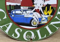 Vintage Sunset Gasoline Porcelain Sign Service Gas Station Sunrise Motor Oil