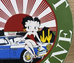 Vintage Sunset Gasoline Porcelain Sign Service Gas Station Sunrise Motor Oil