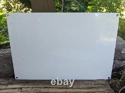 Vintage Super Greyhound Motor Fuel Lines Bus Depot Porcelain Sign 12 X 8