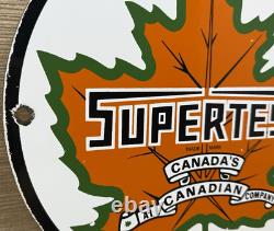 Vintage Supertest Gasoline Porcelain Sign Gas Station Pump Plate Motor Oil