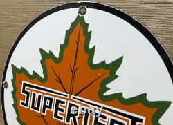 Vintage Supertest Gasoline Porcelain Sign Gas Station Pump Plate Motor Oil