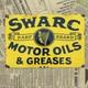 Vintage Swarc Motor Oils & Greases 8x12 Inches Porcelain Enamel Sign