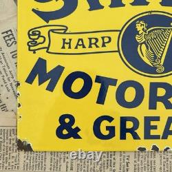 Vintage Swarc Motor Oils & Greases 8x12 Inches Porcelain Enamel Sign