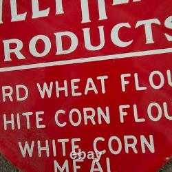 Vintage Sweet Heart Products Old Us Gasoline Oil Gas Pump Enamel Porcelain Sign
