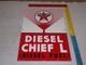 Vintage Texaco Diesel Chief L Fuel Sprayer 18 Porcelain Metal Gasoline Oil Sign