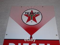 Vintage Texaco Diesel Chief L Fuel Sprayer 18 Porcelain Metal Gasoline Oil Sign