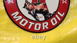 Vintage Texaco Gasoline Motor Oil Gas&oil Pinup Girl Porcelain Enamel Sign