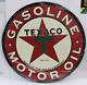 Vintage Texaco Gasoline Motor Oil Rare Advertising 24 Oval Shaped Sign Décor