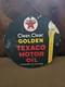 Vintage Texaco Gasoline Porcelain 12 Golden Gas Motor Service Station Pump Sign