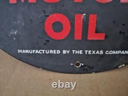 Vintage Texaco Gasoline Porcelain 12 Golden Gas Motor Service Station Pump Sign