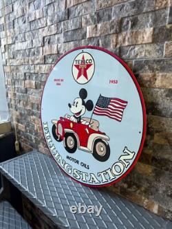 Vintage Texaco Micky 1953 Heavy Metal Sign 19.7 (50cm)