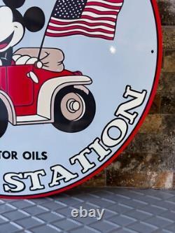 Vintage Texaco Micky 1953 Heavy Metal Sign 19.7 (50cm)