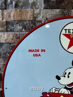 Vintage Texaco Micky 1953 Heavy Metal Sign 19.7 (50cm)