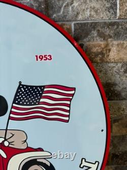 Vintage Texaco Micky 1953 Heavy Metal Sign 19.7 (50cm)