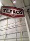 Vintage Texaco Porcelin Gas Sign On Pole