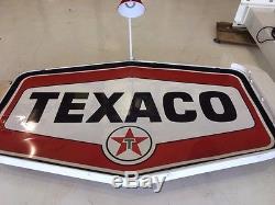 Vintage Texaco Porcelin Gas Sign on Pole