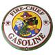Vintage Texaco Sign Fire Station Sales & Service Gas Pump Porcelain Sign