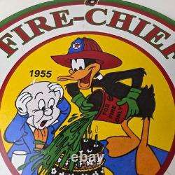 Vintage Texaco Sign Fire Station Sales & Service Gas Pump Porcelain Sign