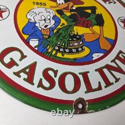 Vintage Texaco Sign Fire Station Sales & Service Gas Pump Porcelain Sign