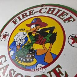 Vintage Texaco Sign Fire Station Sales & Service Gas Pump Porcelain Sign