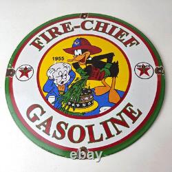 Vintage Texaco Sign Fire Station Sales & Service Gas Pump Porcelain Sign