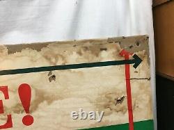 Vintage Texaco Touring Atlas Card Board Gas Station Sign Authentic Mid Century