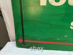 Vintage Texaco Touring Atlas Card Board Gas Station Sign Authentic Mid Century